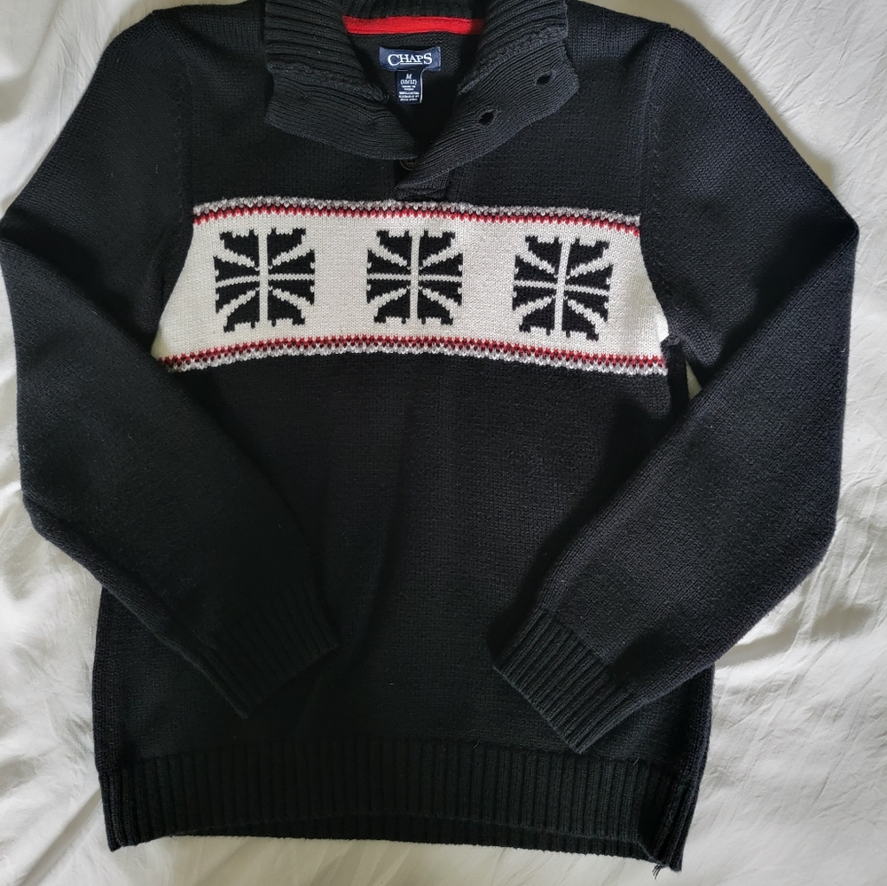 🌺CHAPS Boys Black Sweater Sz. M 🌺